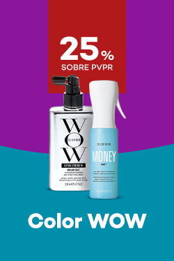 Marca Color Wow com destaque promocional at&eacute; 25% sobre pre&ccedil;o de Venda ao P&uacute;blico Recomendado
